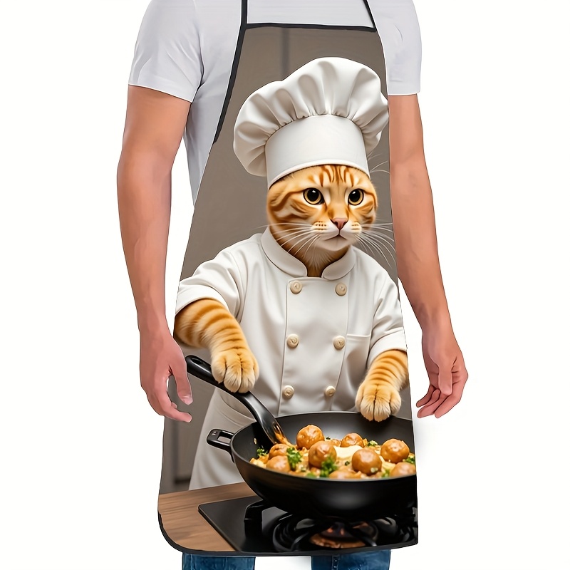 Men's Polyester Apron | | Adjustable Neck Strap | Non-stretch Fabric | Kitchen Wear | Durable & Easy To Care | Ideal For Cooking Enthusiasts | Kitchen Accessory | Sturdy Apron