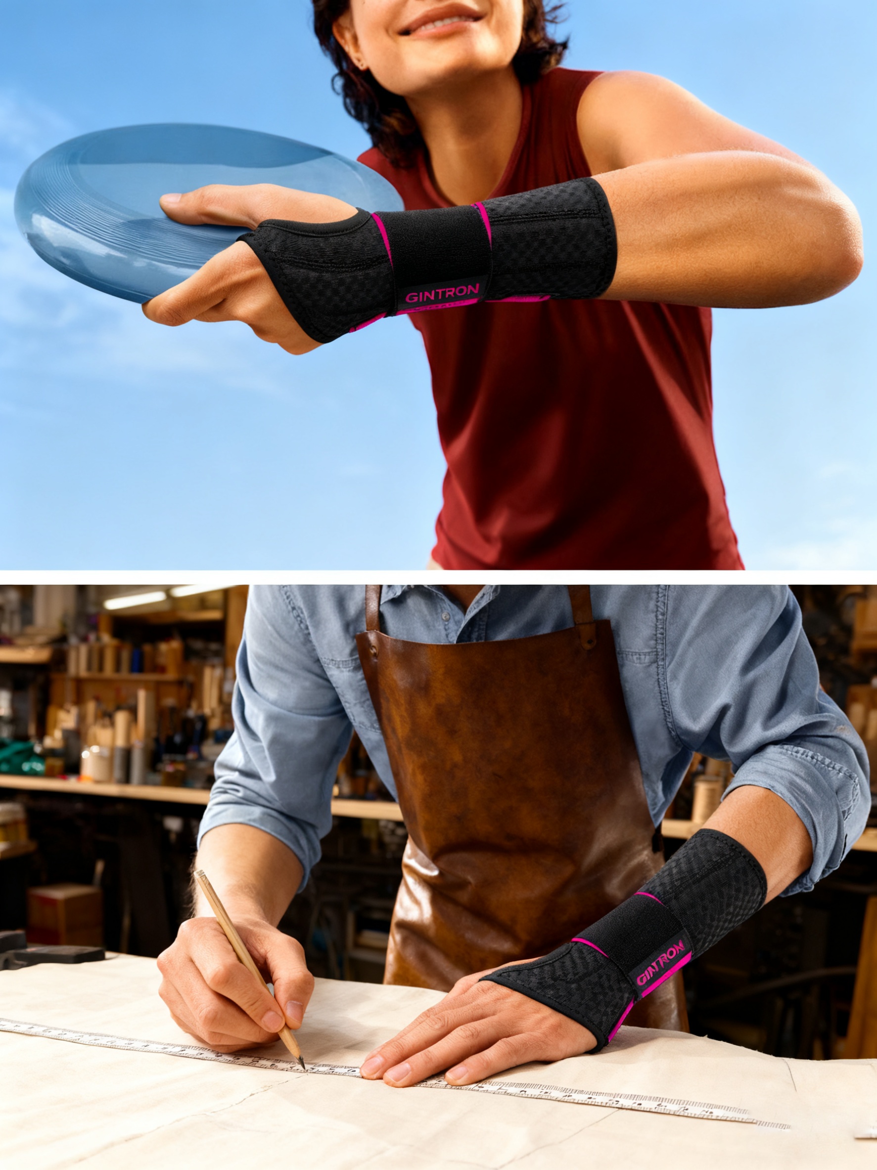 wrist brace lightest breathable ultra lightweight design for night computer use   wrist neutral unisex daily wear hand stabilizer polyester fiber hook and loop closure Product details 3