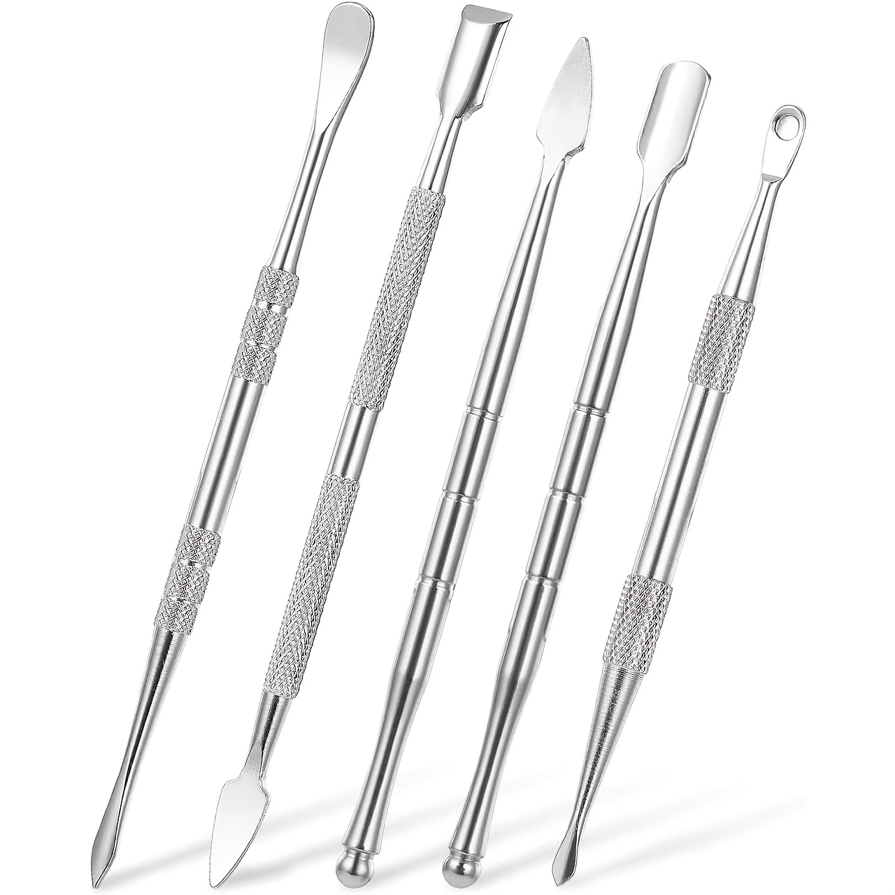 TEMU 5pcs Wax Sculpting Tool Set, Stainless Steel Clay Sculpting Tools, Double-ended Ceramic Sculpting Tools, Wax Modeling Tools, Wax Decoration