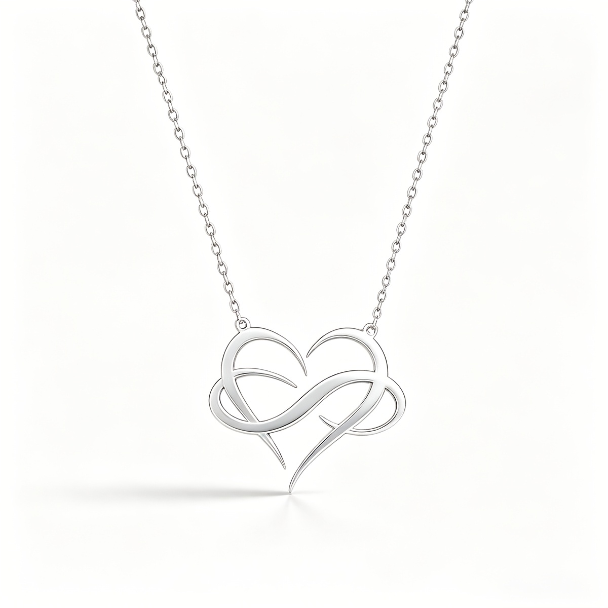 TEMU Collier avec pendentif de cœur en acier inoxydable 304 hypoallergénique, convient aux hommes et aux femmes pour un port , accessoire polyvalent
