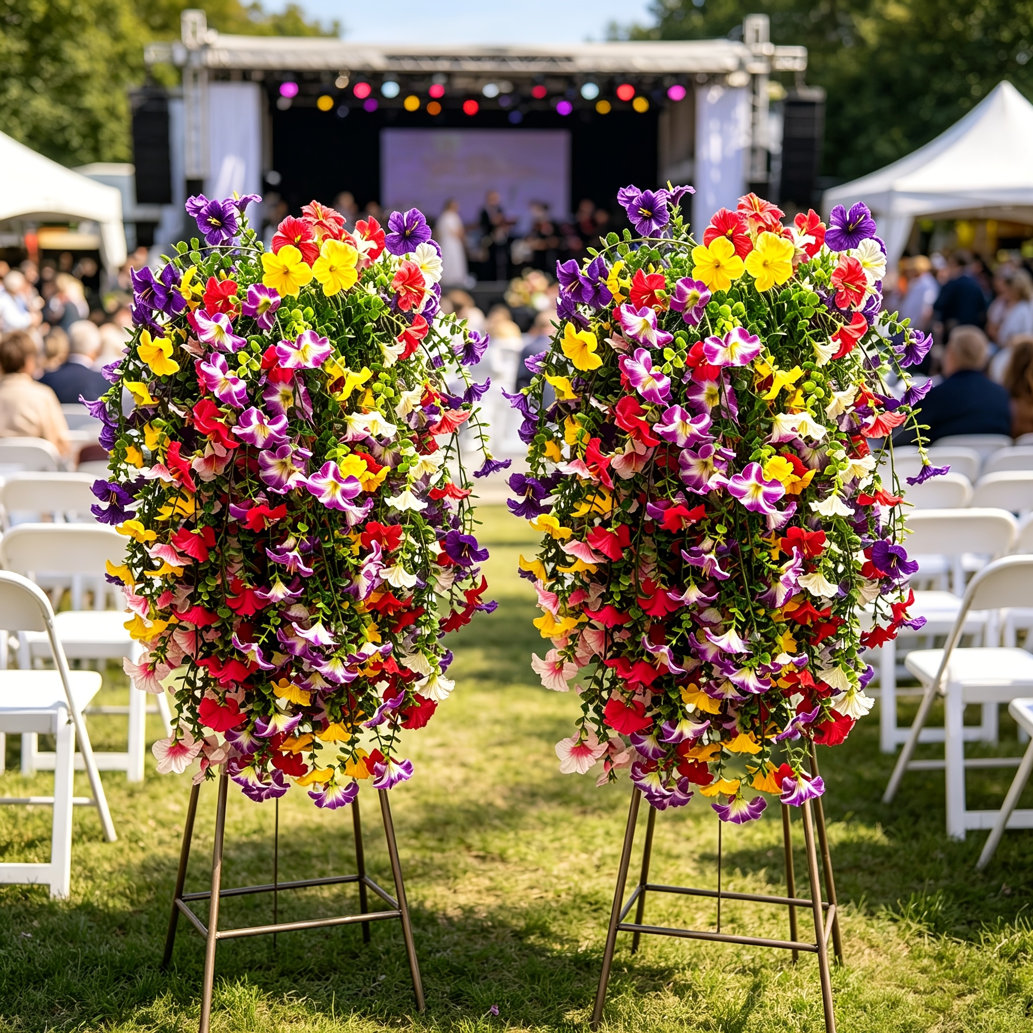 8 stk. luxuriöse künstliche hängeblumen lebendigen