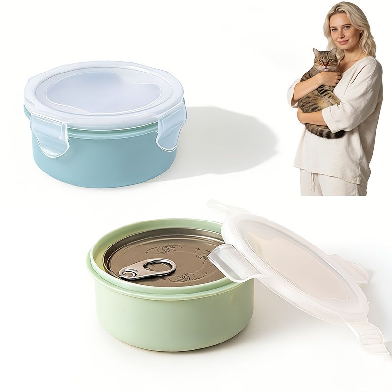 TEMU 2pcs 2pcs Pack Airtight & Leakproof Lid Suitable For Wet Cat Food Can Sealer, Pp Locking Lids For Standard Wet Food Cans, Retains Moisture &