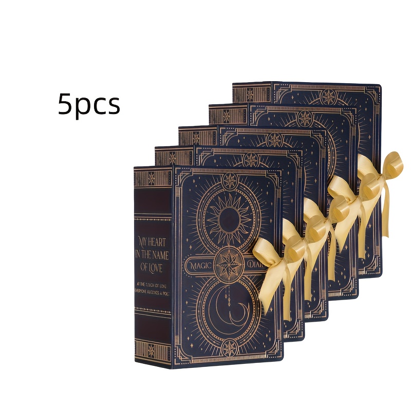 Image of 5pcs, Book-shaped Packaging Boxes, Suitable For Birthday, Themed Party Celebrations