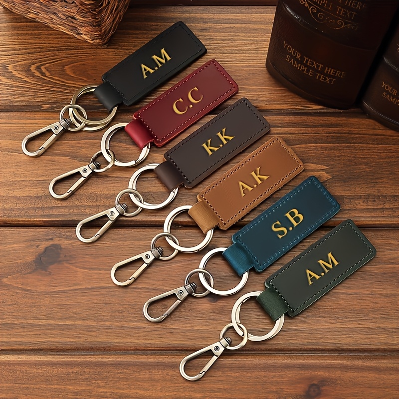 Porte-clés Bracelet En Cuir Synthétique - Pour Homme Et Femme - Couleur Noir Ou Rose - Élégant Et Pratique - 8