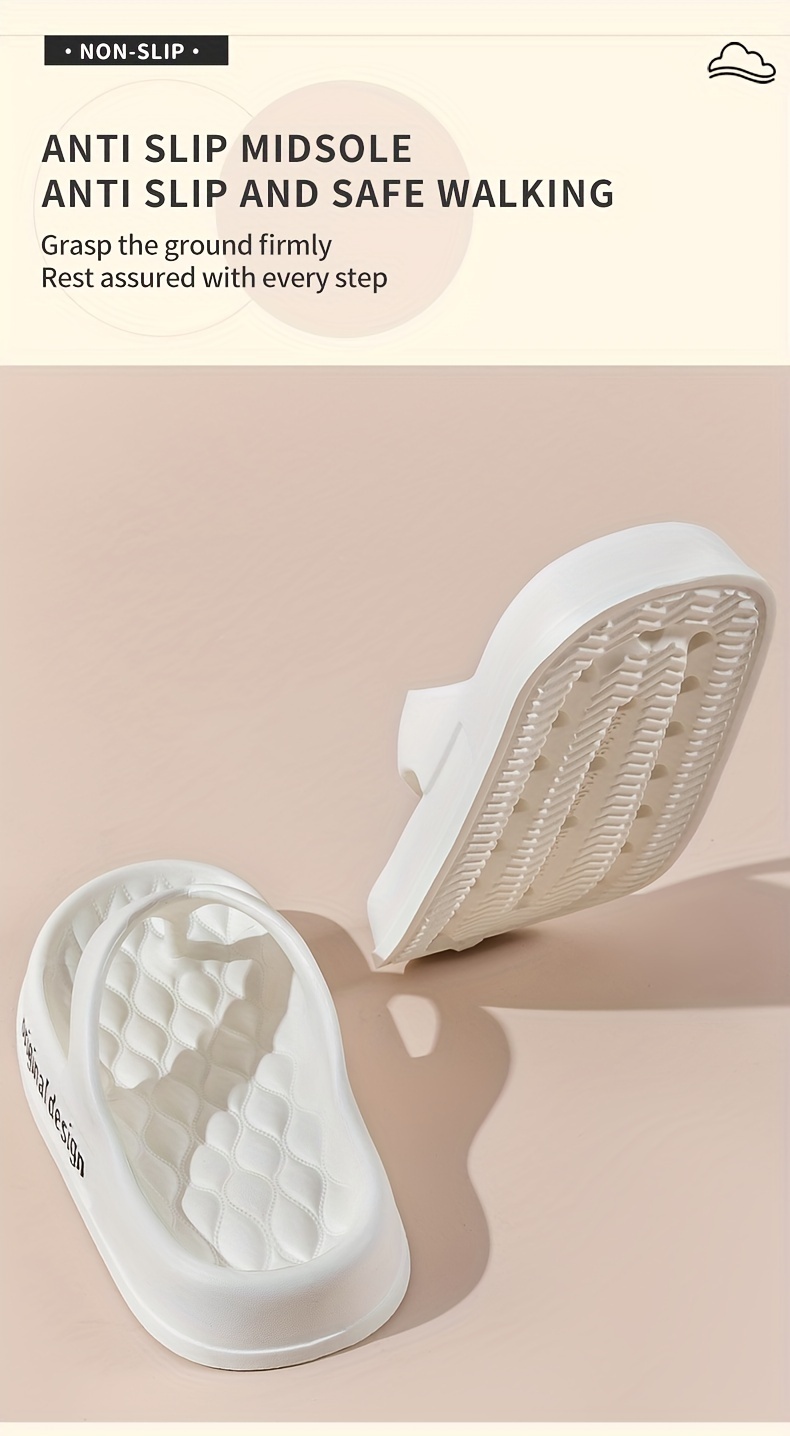 Simple Letter Print Flip Flops, Casual Clip Toe Summer Shoes, Comfortable Indoor Home Slides