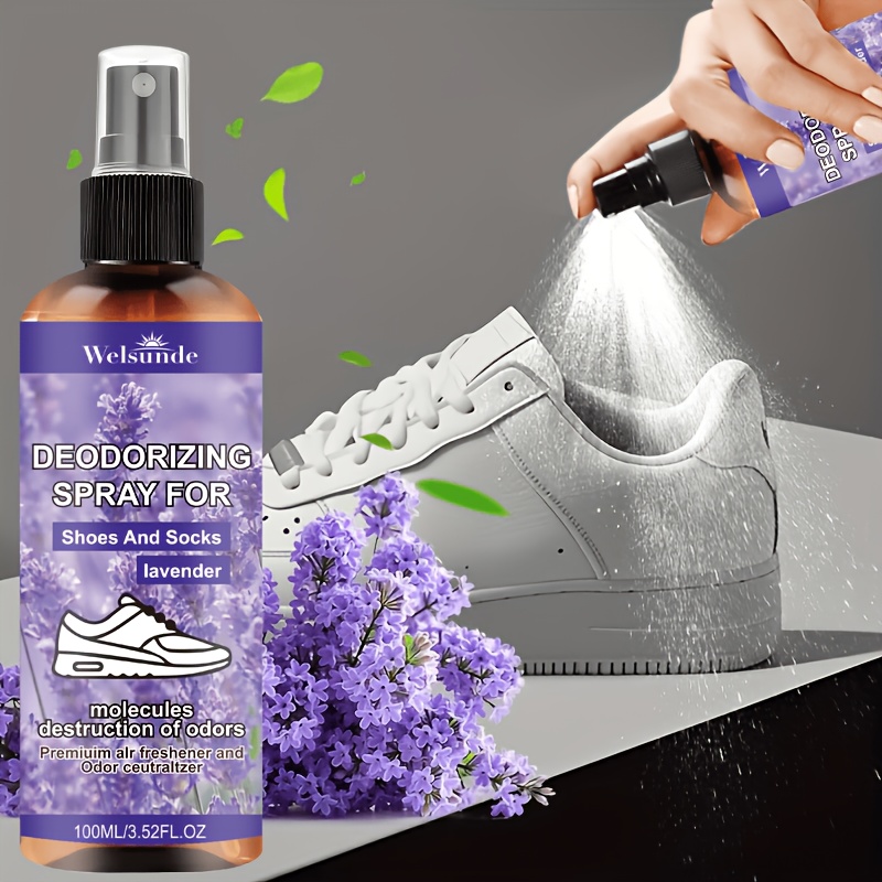 Image of The Lavender Foot Deodorizing Spray, Targeted For Foot, Socks And Shoes Odor, With Low- Agent, Low Sensitivity Formula, Texture, Long-lasting Fragrance, Travel Size 100ml/3.52fl.oz, Men And Women