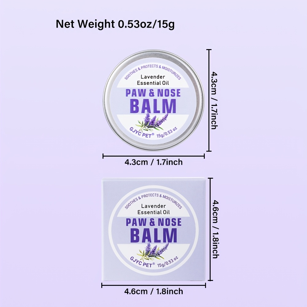 TEMU Lavender Scented Dog Paw And Nose Balm - Pet Pampering Paw Balm, Moisturizing Care, Enhances , Winter , Summer Paw Protection, Pet Grooming