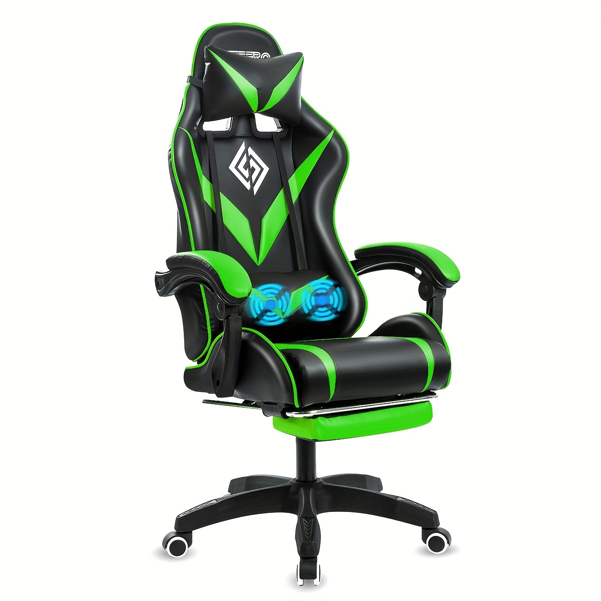 

Gaming Chair, Office Chair High Back Computer Chair Leather Desk Chair Racing Executive Ergonomic Adjustable Swivel Task Chair With Headrest And Lumbar Support