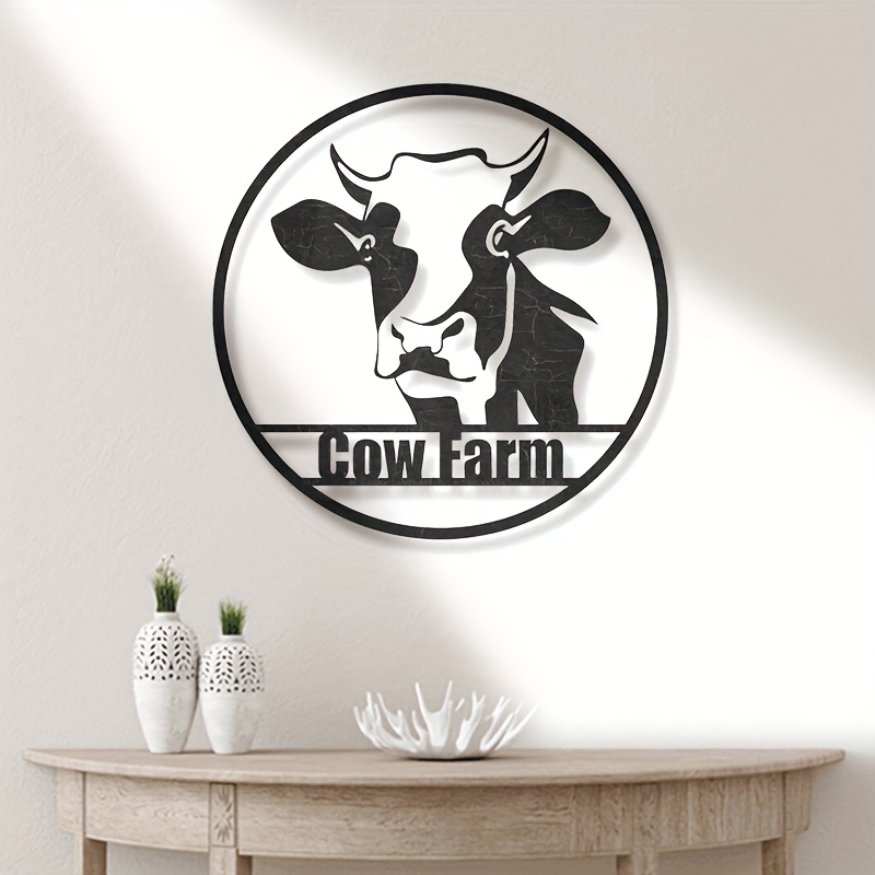 customizable metal cow   personalized name plate for farmhouse decor   design with bonus no residue   cow decor details 3