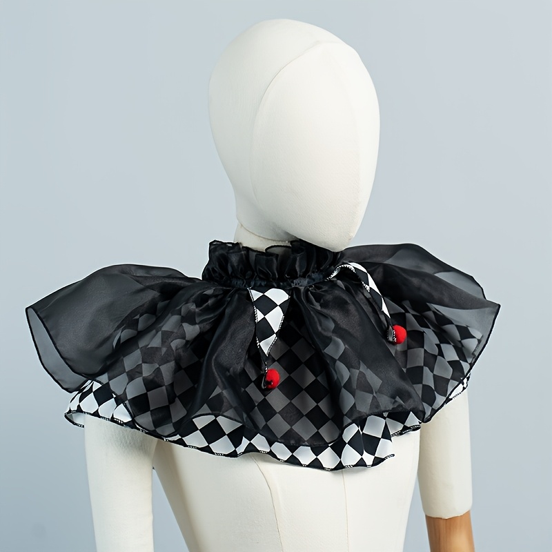 TEMU Une robe de femme Eugenia Clown à col à volants | Polyester, style vintage, lavage à