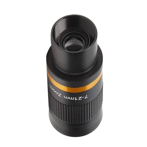 1pc high definition 7 21mm zoom eyepiece for telescope manual glass metal body universal fit black
