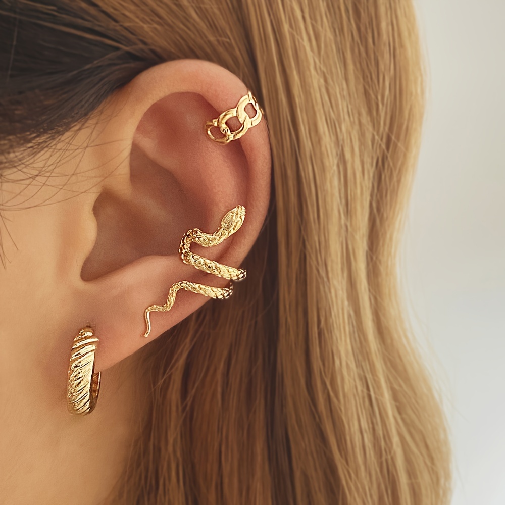 

3- Set Snake Ear Cuffs And , And , Jewelry,