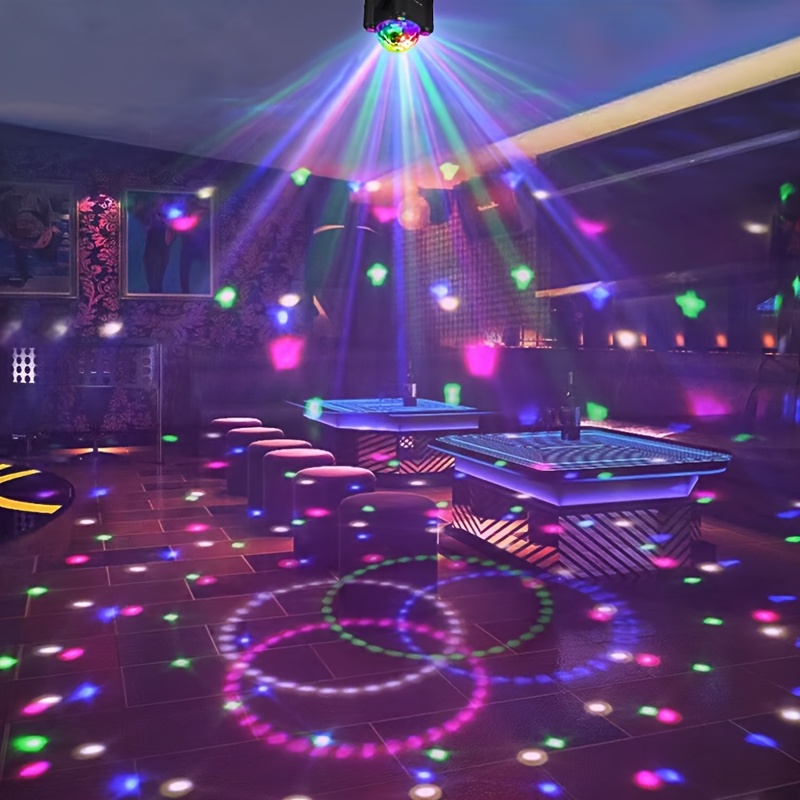 1pc usb powered   activated stage lights with remote control multi color disco ball lighting for parties weddings clubs halloween christmas birthdays black plastic housing 36v or below remotecontrolled lights vibrant light display   design