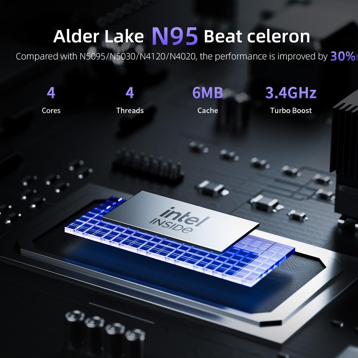 15.6-inch Metalen Behuizing Laptop | 39.62 cm FHD 1080p 16 GB DDR4 512 GB SSD Intel Quad-Core N95 Lichtgewicht Notebook met WiFi Wireless 5.0