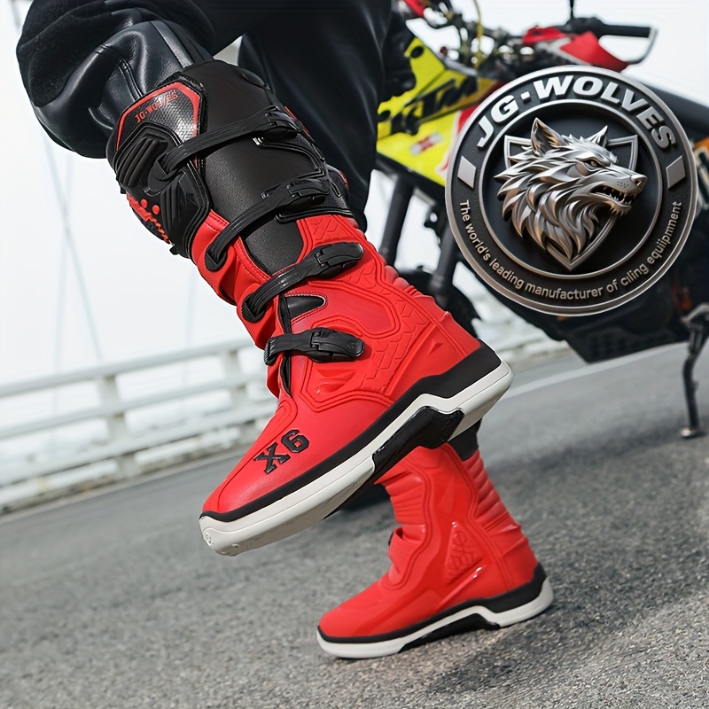 jg wolves mens x6 road racing motorcycle boots high top - Temu Canada