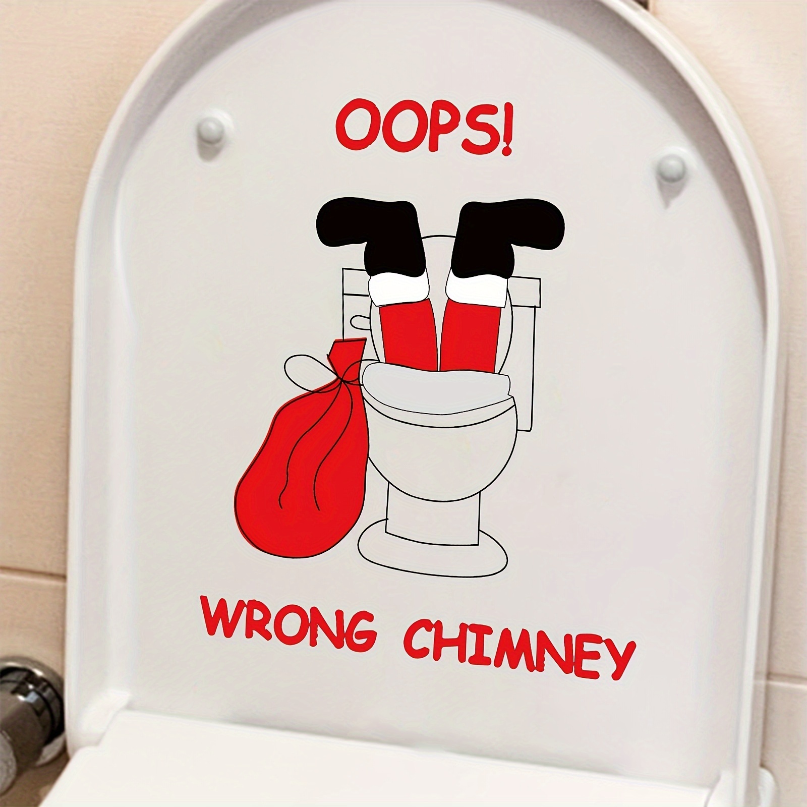 

's Christmas Lid Decal, Pvc , -adhesive, Suitable For , , Use, In - Bathroom