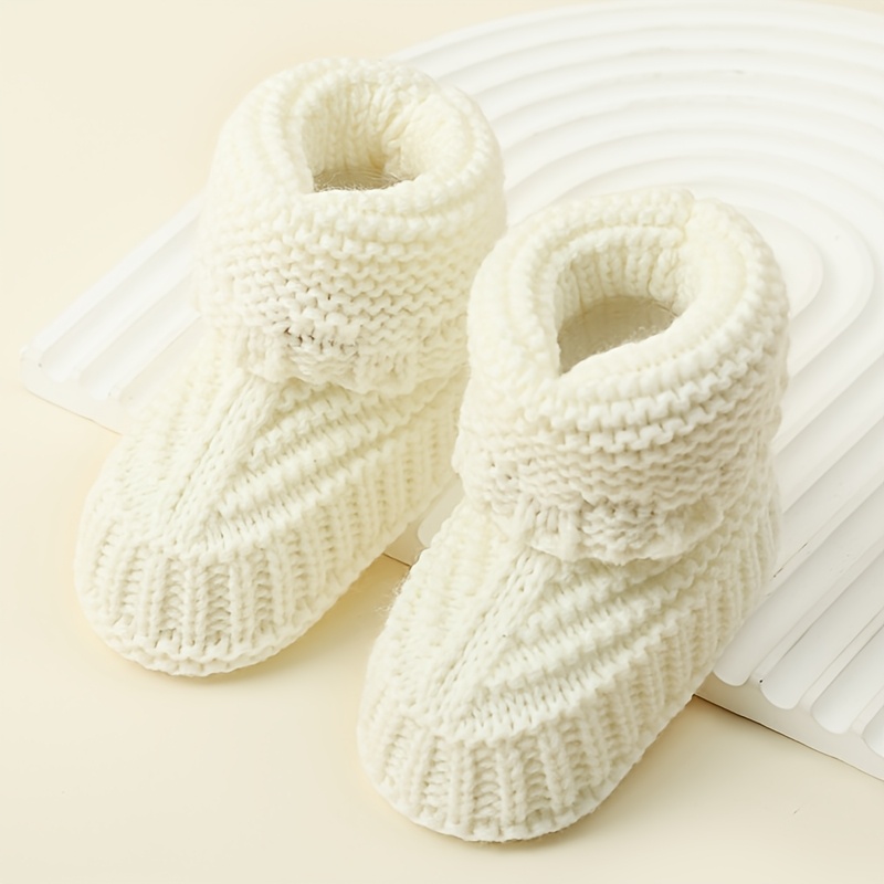 Image of A Pair Of Infant And Toddler Autumn/winter Warm And Breathable Knitted Socks