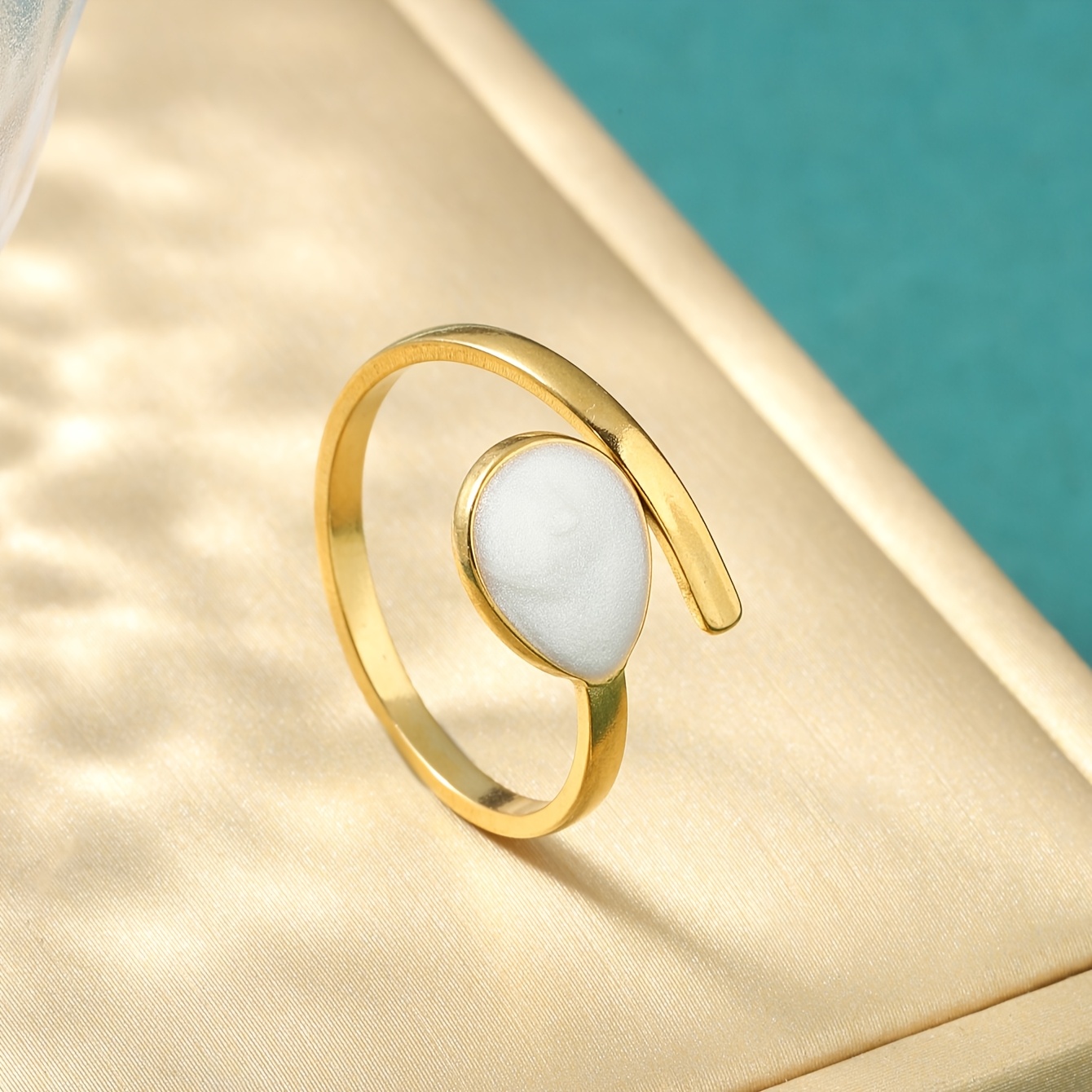 TEMU Anello in Acciaio Inossidabile con a Multicolore, Design Elegante, e Lussuoso, Versatile e , per Donne, per Uso , Casual, Vacanze, Lavoro,