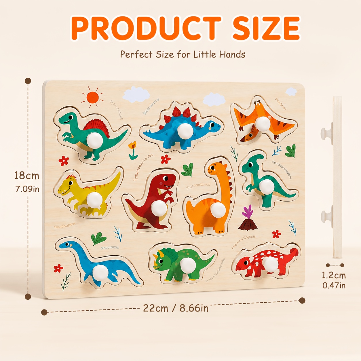 Wooden Shape Sorting Game for Toddlers, Educational Puzzle
