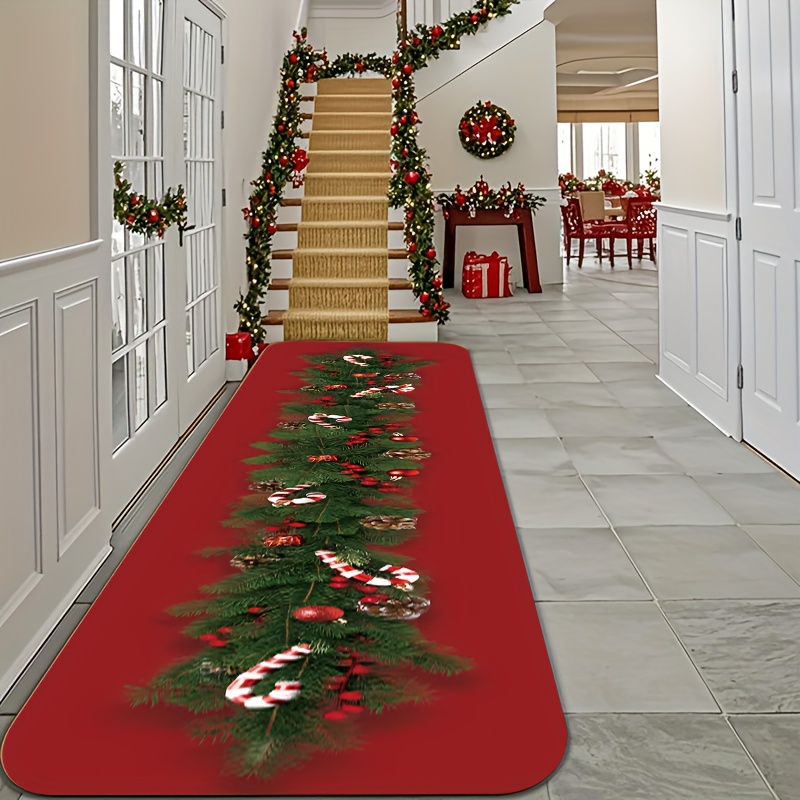 TEMU Zerbino a tema natalizio con di e rami di pino, per decorazioni festive sia all'interno che all'esterno, con un design moderno e una spessore di