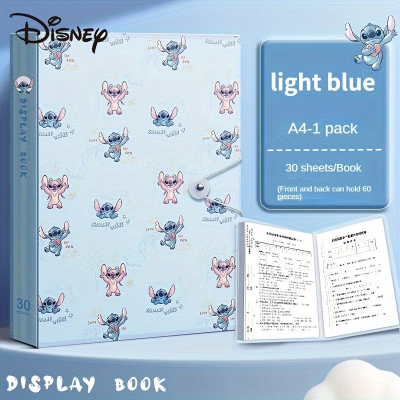 

Disney Stitch 30-page Brochure With Flying Disc Clasp - Durable Pp Material, Officially Licensed By Ume