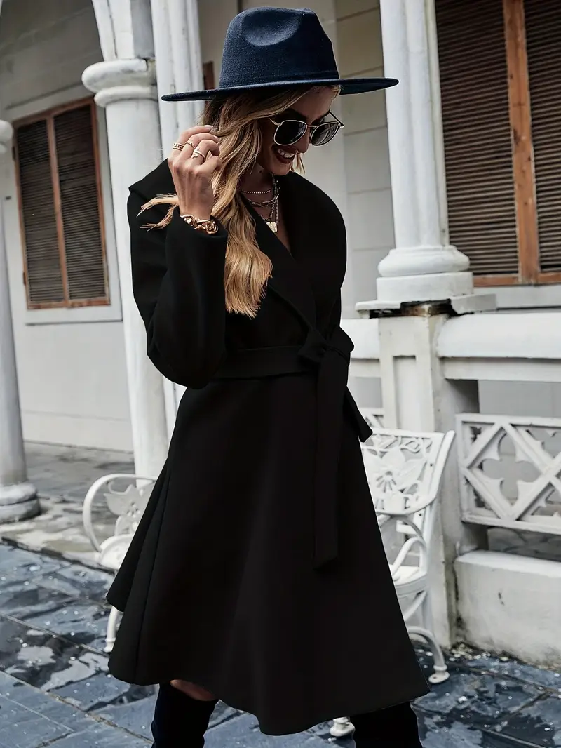 womens elegant black coat long formal coat - Temu Oman womens elegant black coat long formal coat - Temu Oman