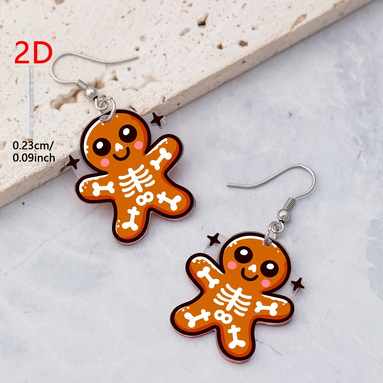 YUJUGLOW Women's Gothic Skeleton Earrings, Quirky