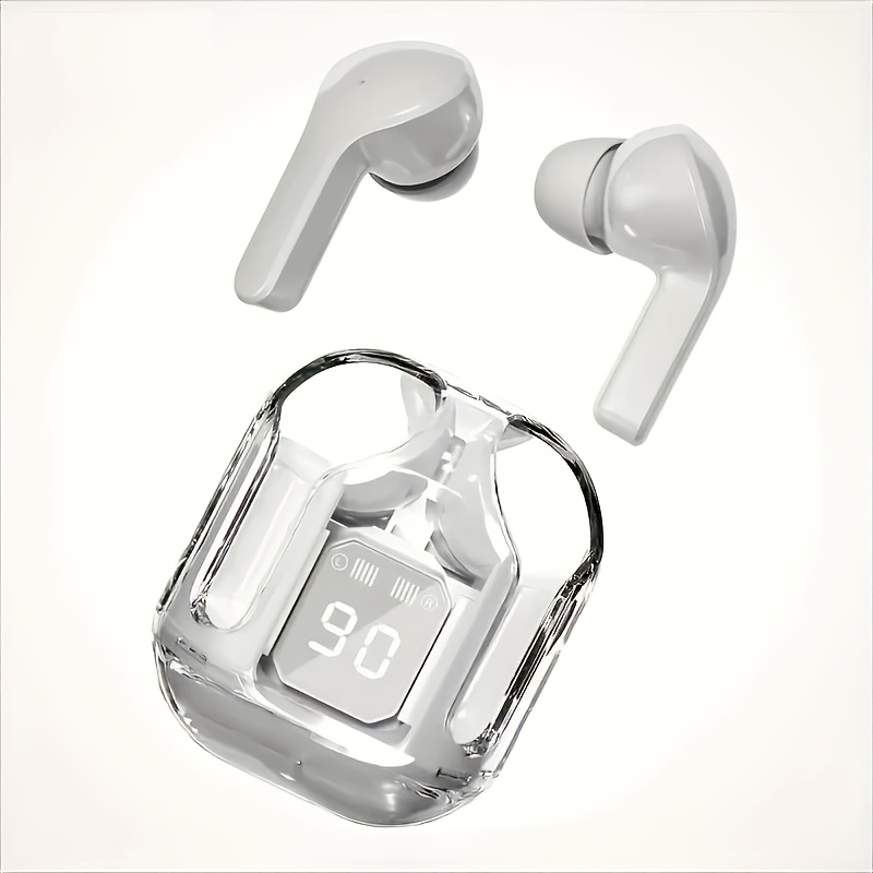 26 Models Of Wireless Transparent Earphones, Long , Semi-, Bt5.0, Type-c Usb Charging, Built-in , Suitable For Sports And Gaming, Unisex, Made Of Plastic, Includes Charging Cable, Wireless Earphones