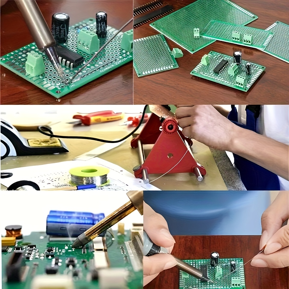 kit de placas de pcb cara de 33 piezas, 5 tamaños de placas de impreso verdes universales, ideales para soldadura de componentes electrónicos, perfectas para proyectos diy de soldadura Detalles del producto 2