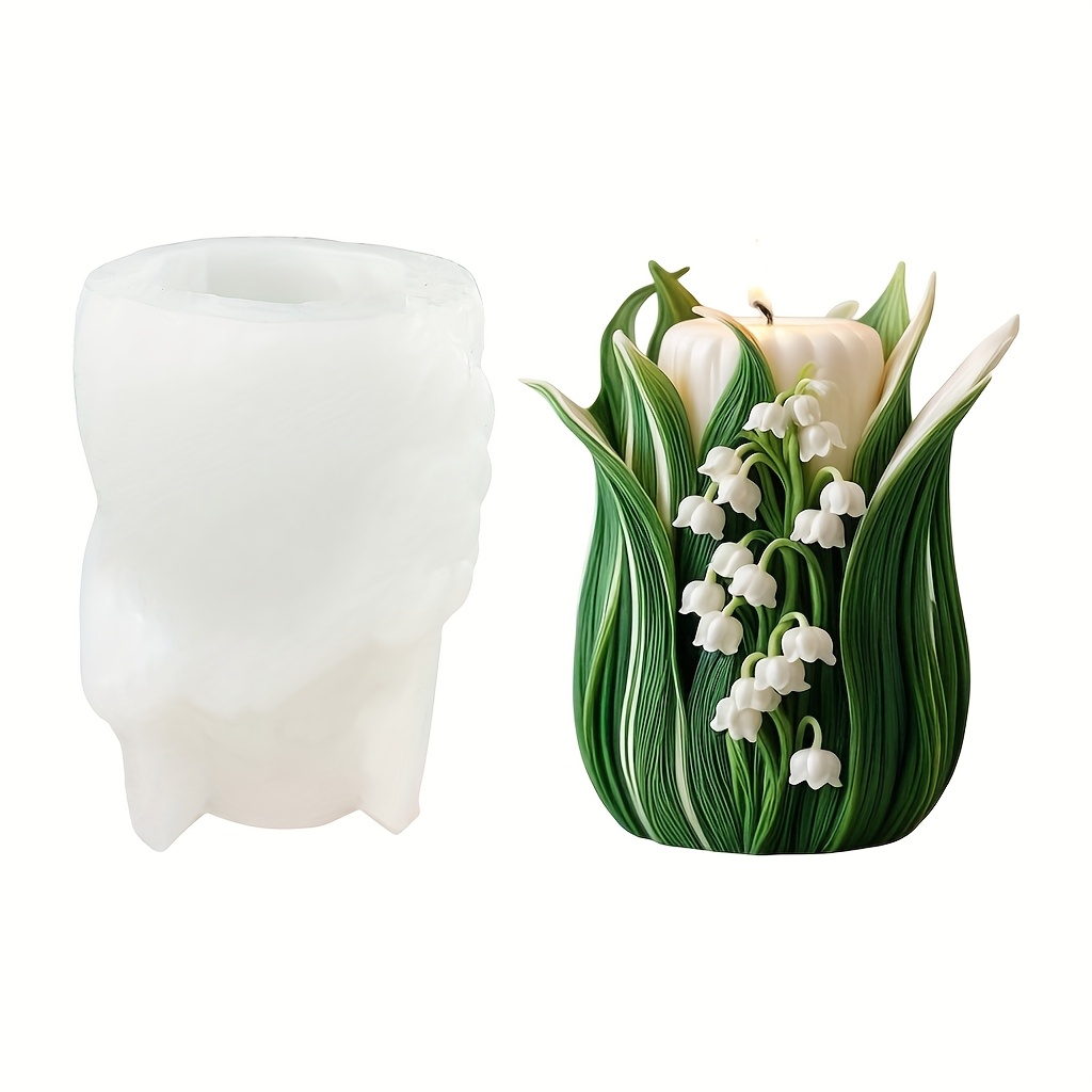 Lily Of The Valley Silicone Resin Molds, Candle Mold - 3d Design, Suitable For Handmade Scented Candles, Resin Crafts, Soap, Plaster, Clay, Home Decoration, Wedding Gifts And Mother's Day Gifts