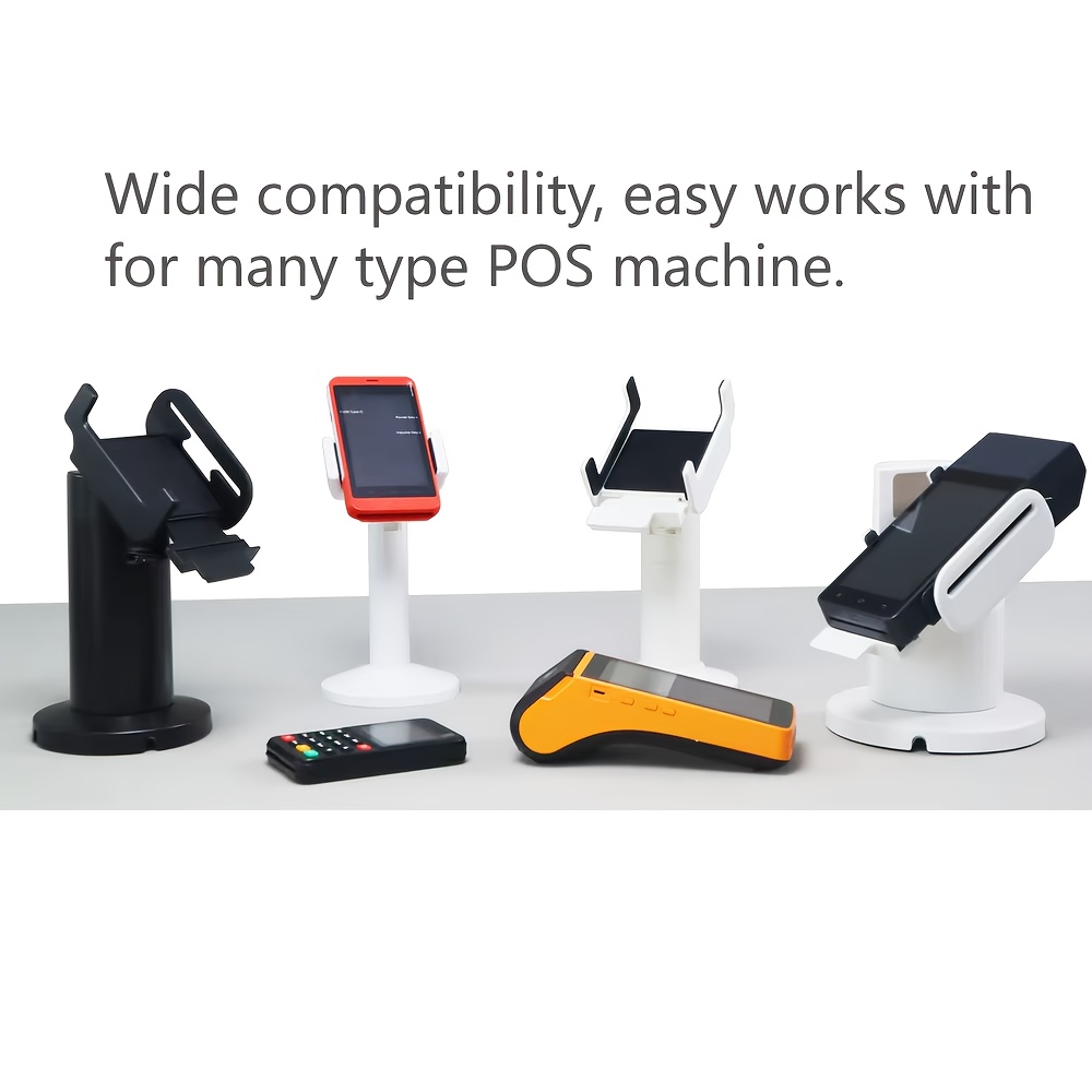 Support de présentoir de point de vente mobile pour caisses enregistreuses à comptoirs de restaurant, disponible en blanc et noir, en plastique ABS.