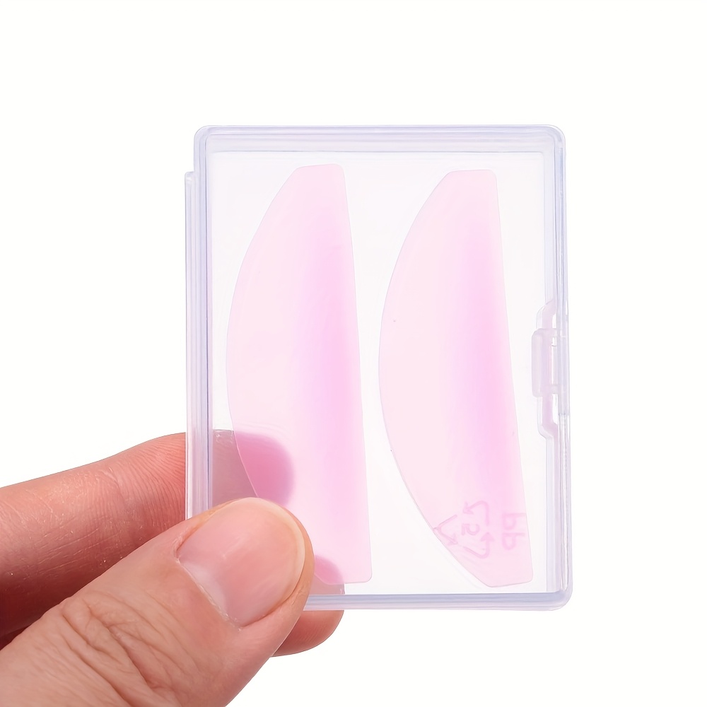 Image of Slim Silicone Lash Lift Pads - Pink Reusable Eyelash And Curling Kit Featuring Softening Spacers, Lifting Rods, And Applicator For Professional-grade Lash Extensions And Eyelash Curling Assistance