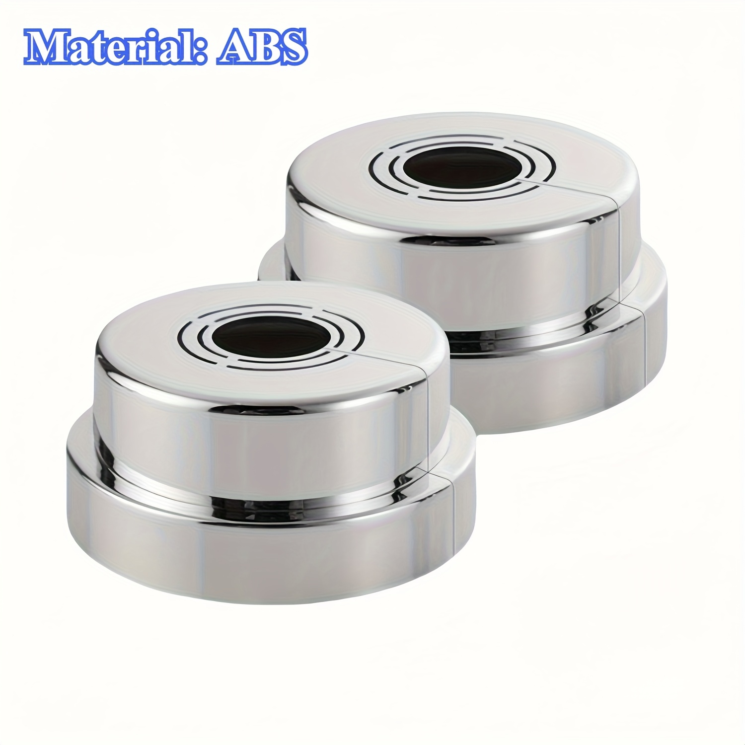 Image of 2pcs Split Shower Head Cover Caps - No-removal, Snap-/, Plastic Splitter Compatible For , Handheld & Combination Showerheads