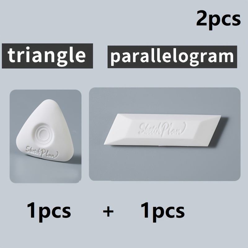 TEMU 2 Packs Professional Highlight Erasers Suitable For Sketching, Writing Correction & Art Detailing - Low-residue Easy Eraser For Artists,