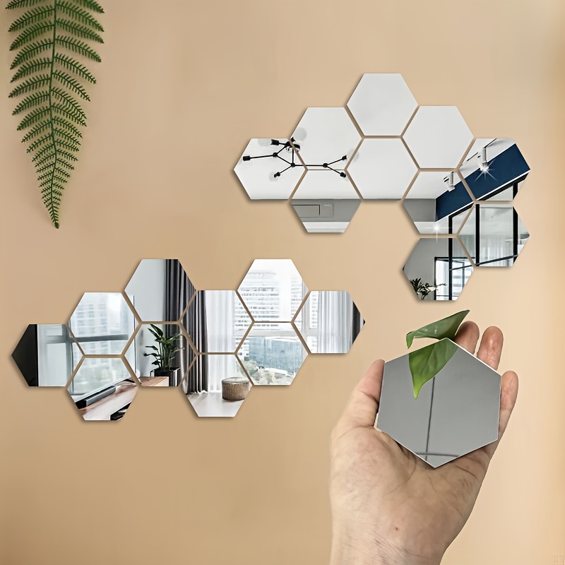 

A Set Of 20 Hexagonal Stickers To The Texture Of ! Diy - - To Decorate The , Suitable For The Decoration Of The And Of The , Bedroom, Bathroom And Study .