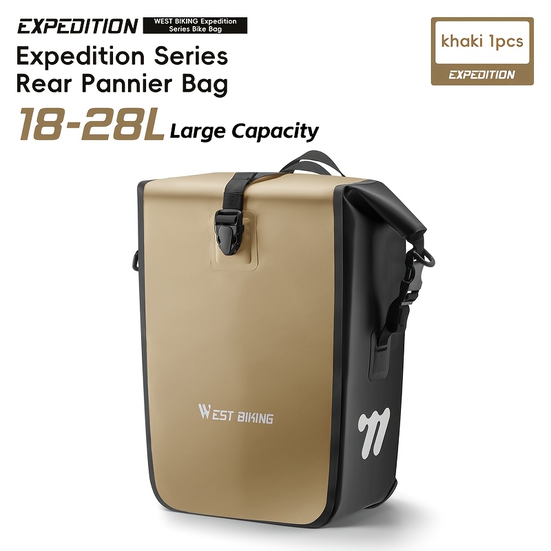 Image of West Biking 1pc Large Capacity Bicycle Rear Seat Bag Cycling Bag For Mountain Bikes Long-distance Outdoor Carry-on Backpack Bike Frame Bags Cycling Gear 18l Bicycle Bag