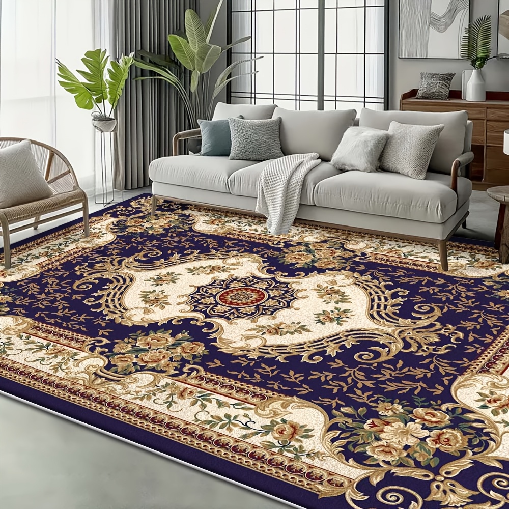 TEMU Retro Floral Floor Decor, Options For Bedroom Light Luxury Rugs, Decoration And Comfortable Material, Full Of Elegant Atmosphere. Modern
