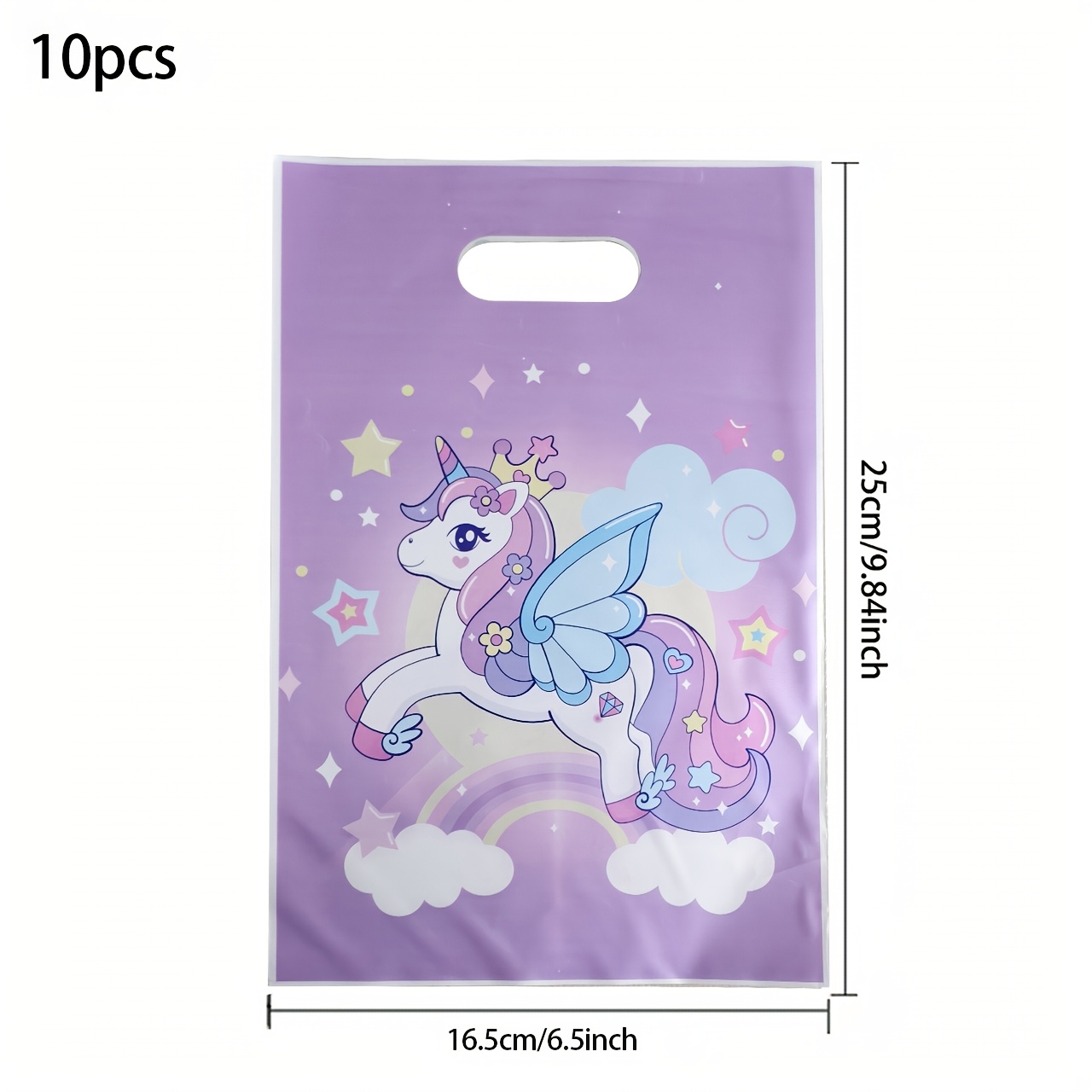 TEMU Lot de 10/25/50 Sacs Cadeaux sur le Thème de la Licorne, Fournitures de Fête d'Anniversaire, Sacs de de Mariage, Décorations de Fête pour