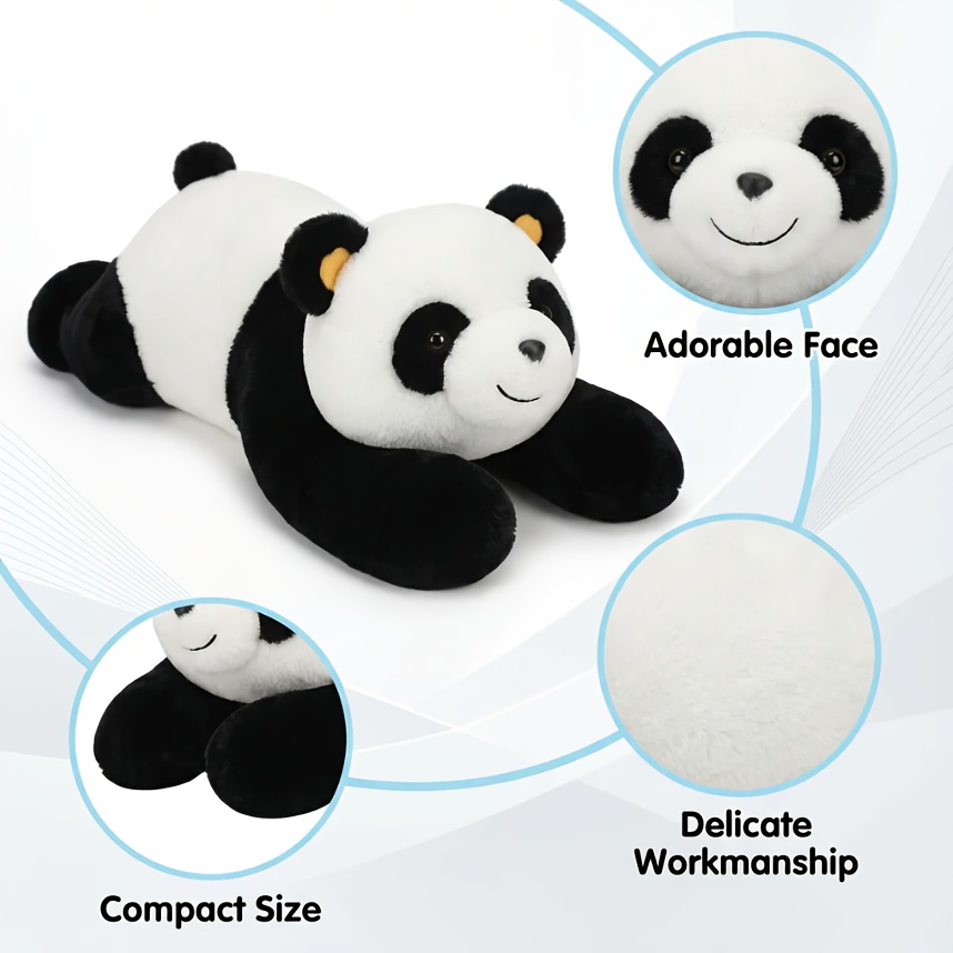 cute plush panda plush toy black and white panda stuffed animal doll   for boys and girls birthday easter valentines day gift   decoration goodies enhancing the atmosphere of home decoration Product details 5