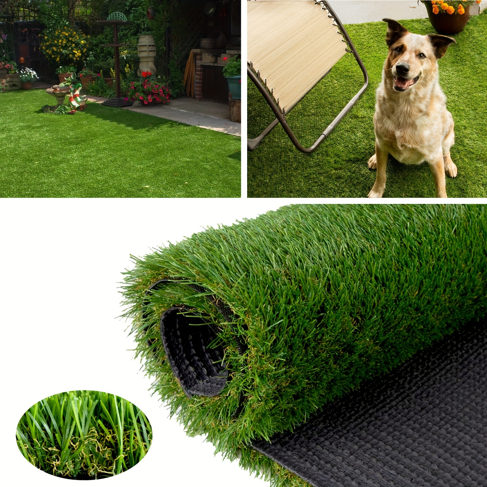 

Grass Outdoor Realistic Fake Grass Deluxe Turf Synthetic Thick Lawn Turf 1.38" Height Outdoor Decor Backyard Customized Thick Faux Grass Outdoor Rug