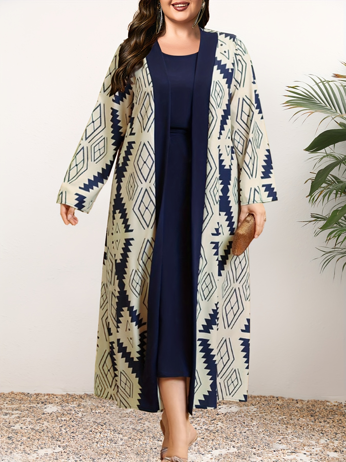 plus size elegant two piece set solid color sleeveless Temu Bahrain