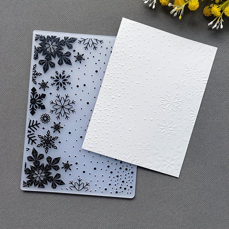 

Christmas Embossing Template - Transparent 3d Texture Craft Folder For Diy Scrapbooking, Card Making & Photo Albums