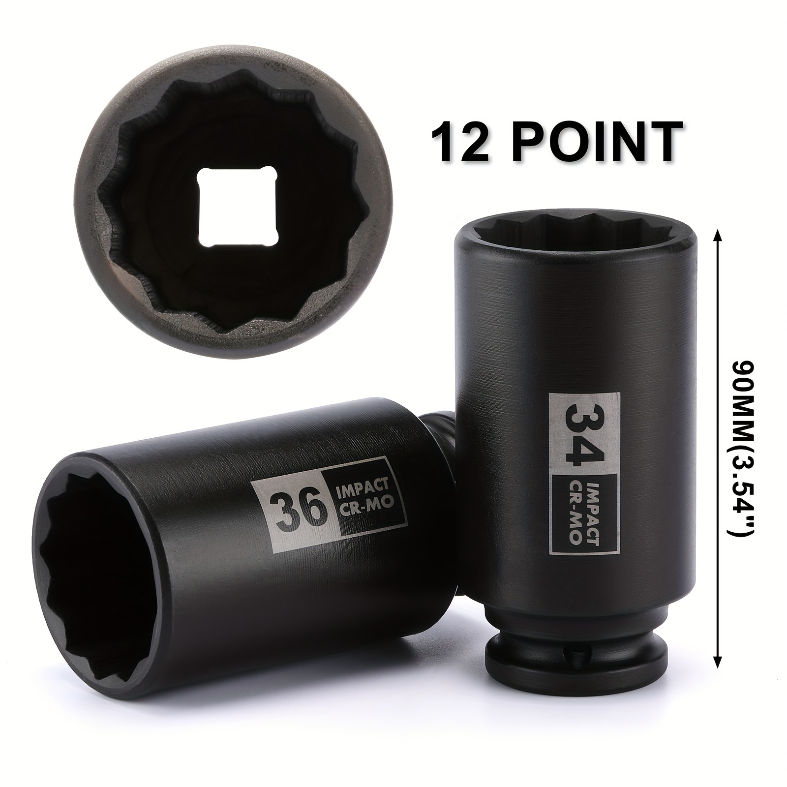 NEIKO 02529A 39mm Socket | 1/2” Drive Deep Impact Socket