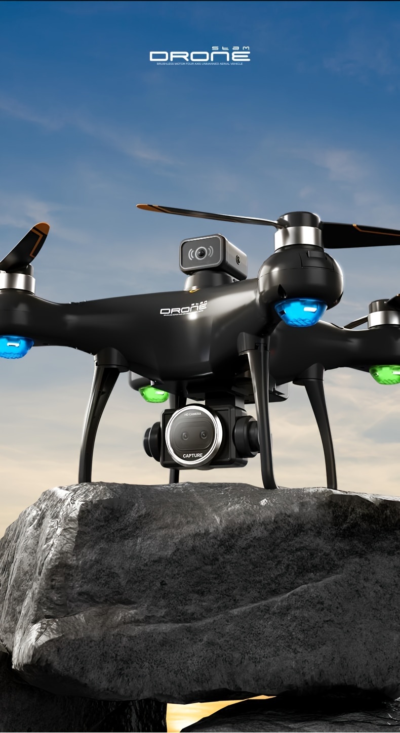 S116 MAX Brushless Optical Flow Drone - Dual Cameras, Headless Mode, 360° Obstacle Avoidance, WIFI FPV, Phone App Control - For Adults & Kids - Perfect for Halloween & Christmas Gifts