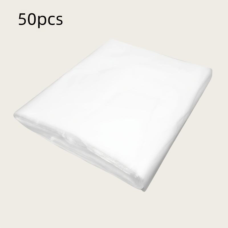 50pcs Transparent Dye Shawl, Hair Cover And Hair Accessory Design, Suitable For Hair Cutting, Dyeing And Coloring