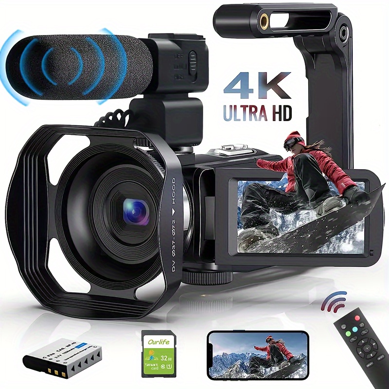 4k Video Camera Camcorder Full Hd 60fps 18x Digital Zoom - Temu Belgium