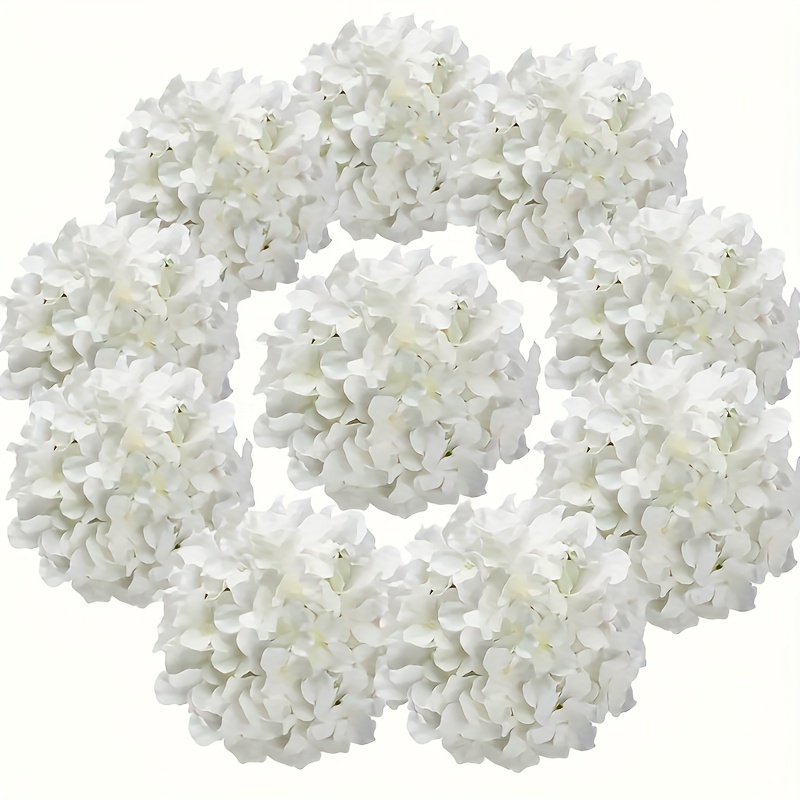 

15pcs Artificial Hydrangea Set - Fabric Flower Heads & Stems For Weddings, Home Decor, And Special Occasions - Versatile Indoor/outdoor Use In Multiple Colors