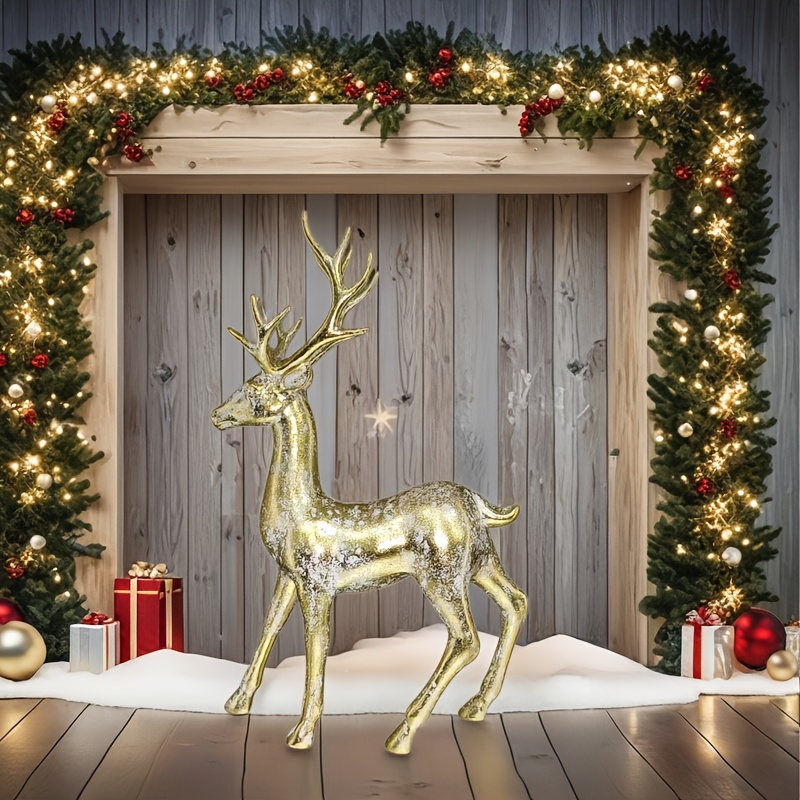 TEMU Shimmering Decoration - Elegant Twinkling Antlers & Coat For Christmas Tree Topper, Wedding & Easter Party Decor - Durable Plastic/nylon Holiday