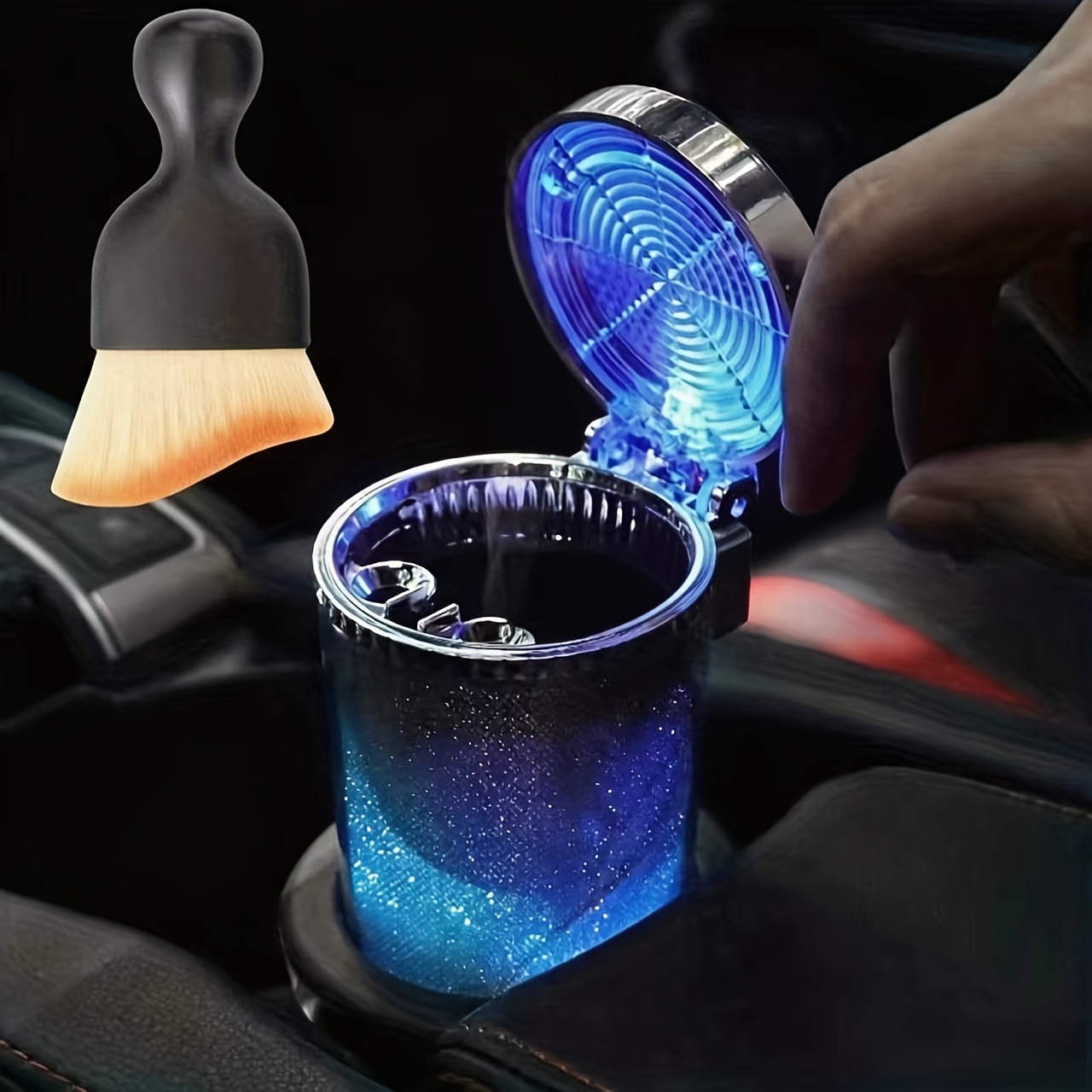 TEMU Car Set(1pc Car +1pc Brush) Multi-functional Car Vent Cup Holder