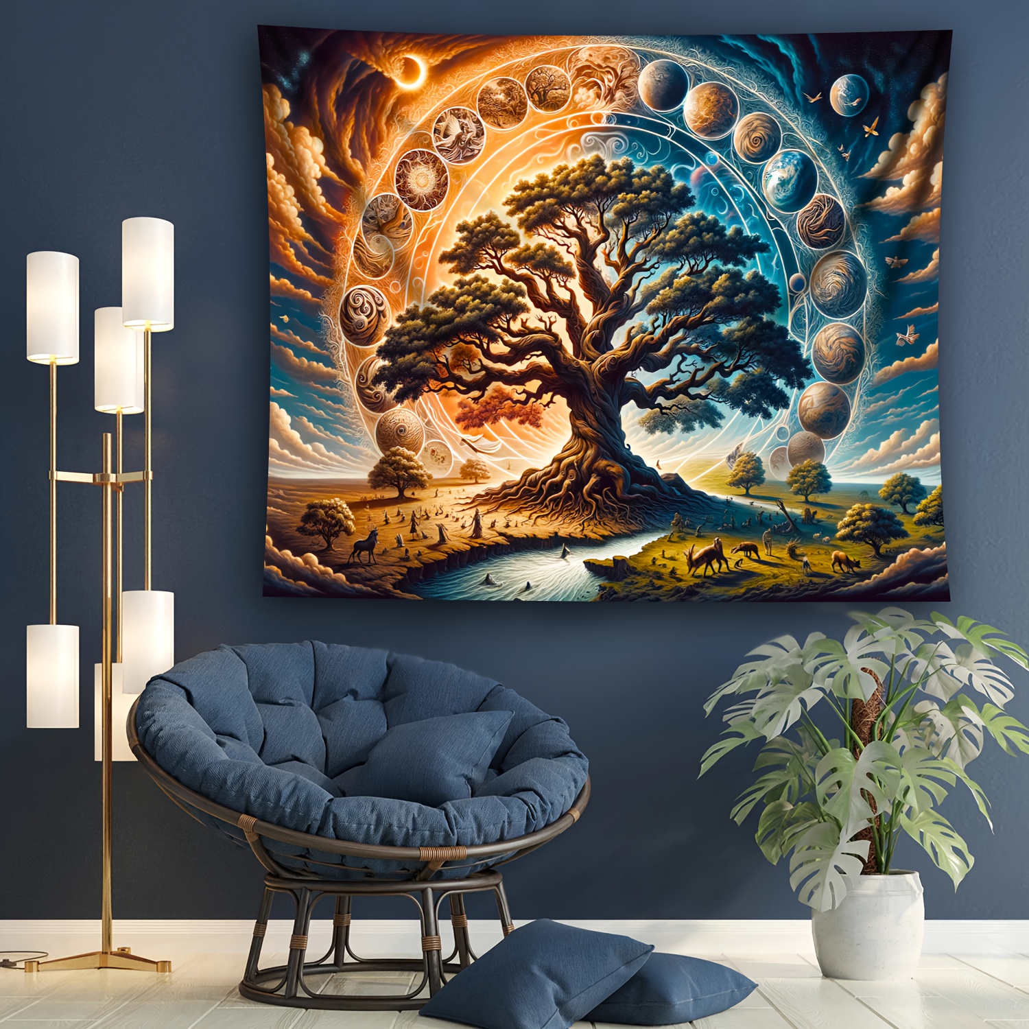 Magnificent Tree Of Life Wall Tapestry Aesthetic Home Decor_voghion.com